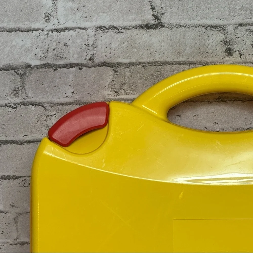 LEGO Storage Case Yellow Hard Plastic Latching Empty Storage Box Divider